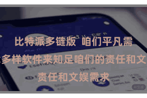 比特派多链版  咱们平凡需要下载多样软件来知足咱们的责任和文娱需求